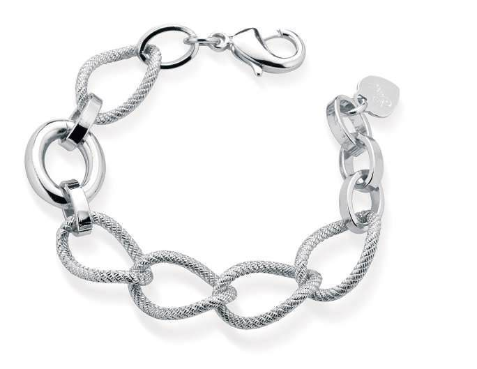 LAB – Bracciale a maglie ovali argentate