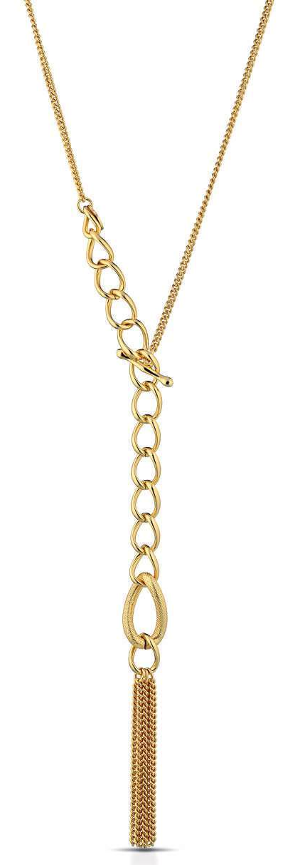LAB – Collana lunga dorata con nappa