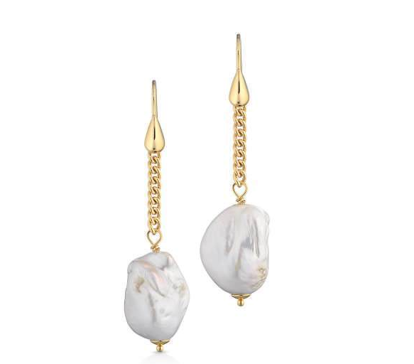 Gisel – Orecchini con pendente bianco