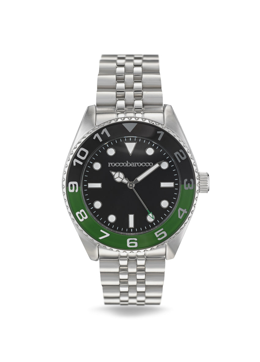 Orologio Roccobarocco Fascinate RB.4886M-10M, color argento / verde e nero