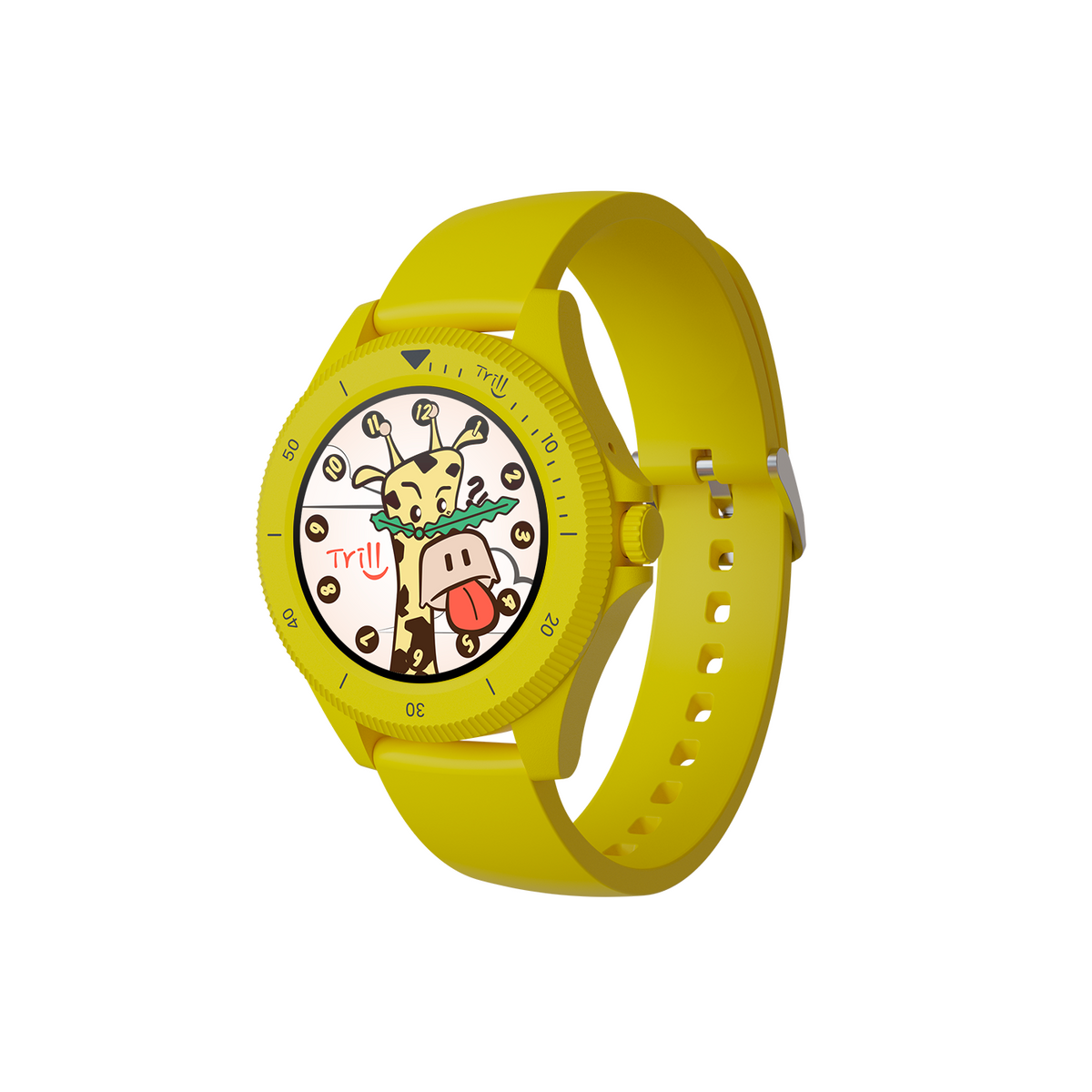 Smartwatch Techmade Trill TM-TRILL-YE, giallo, vista di cassa e cinturino
