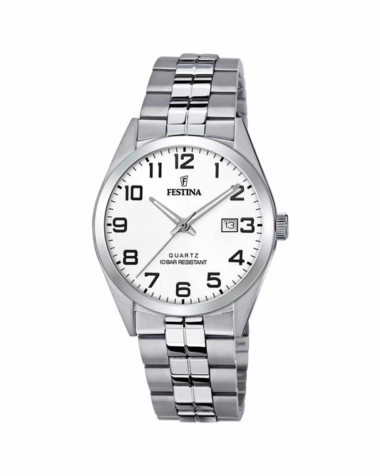 Classics – Orologio da uomo con quadrante bianco