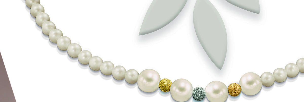 Osaka CL-ELEGANT 001: dettaglio originale del produttore, perle centrali ed elementi decorativi alternati