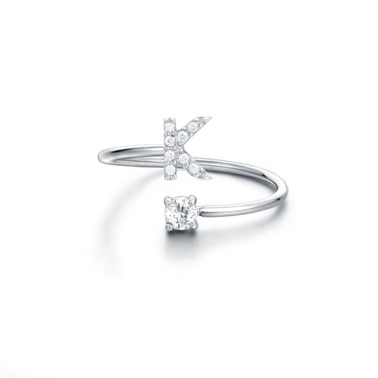 Personal Cristalli – Anello lettera con cristalli
