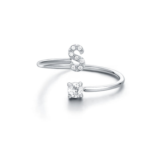 Personal Cristalli – Anello lettera con cristalli