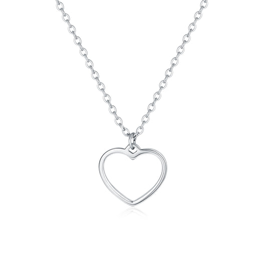 Pure Love – Collana con cuore piccolo vuoto