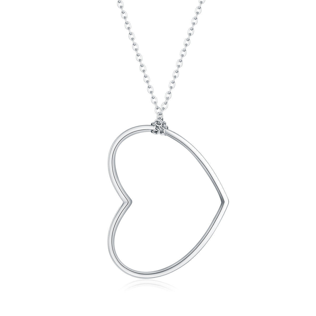 Pure Love – Collana con cuore grande vuoto