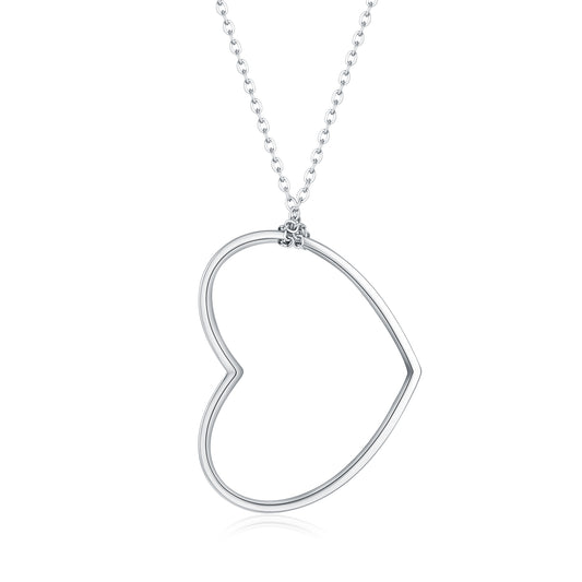 Pure Love – Collana con cuore grande vuoto