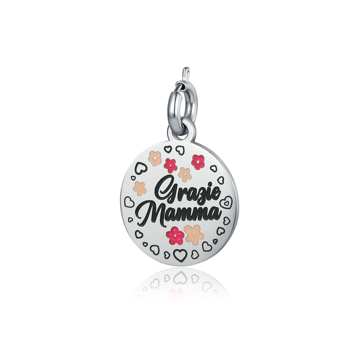 Mamma – Charm con scritta "grazie mamma"