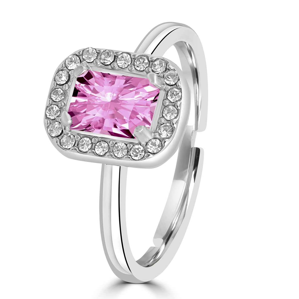 Royale – Anello cristallo rettangolare