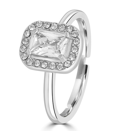 Royale – Anello cristallo rettangolare
