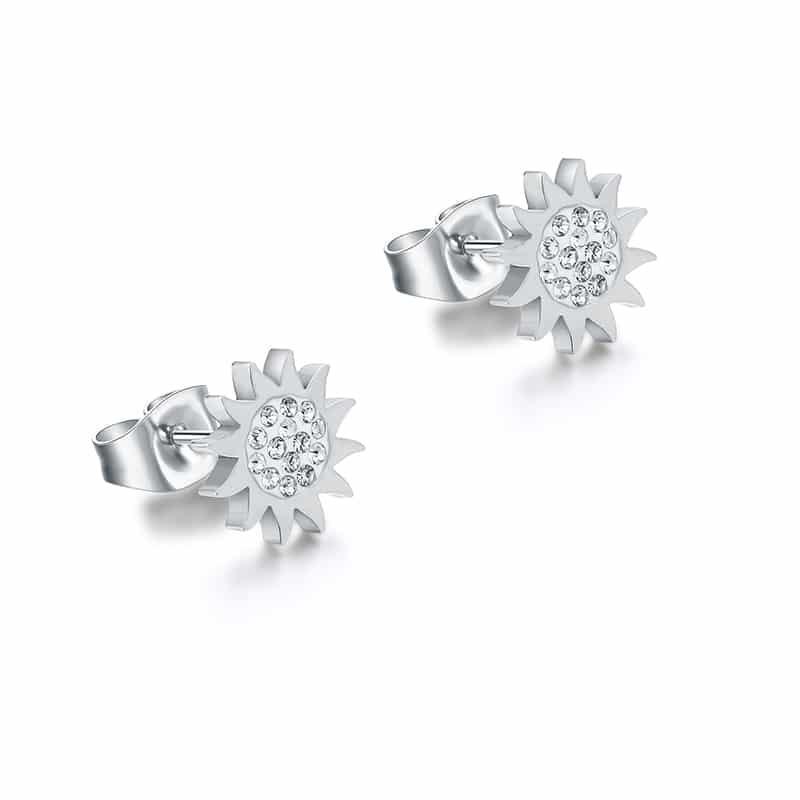 Orecchini sole con cristalli, SKU 19ER006
