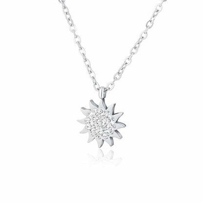 Collana sole con cristalli 16+3 cm, SKU 19NK006