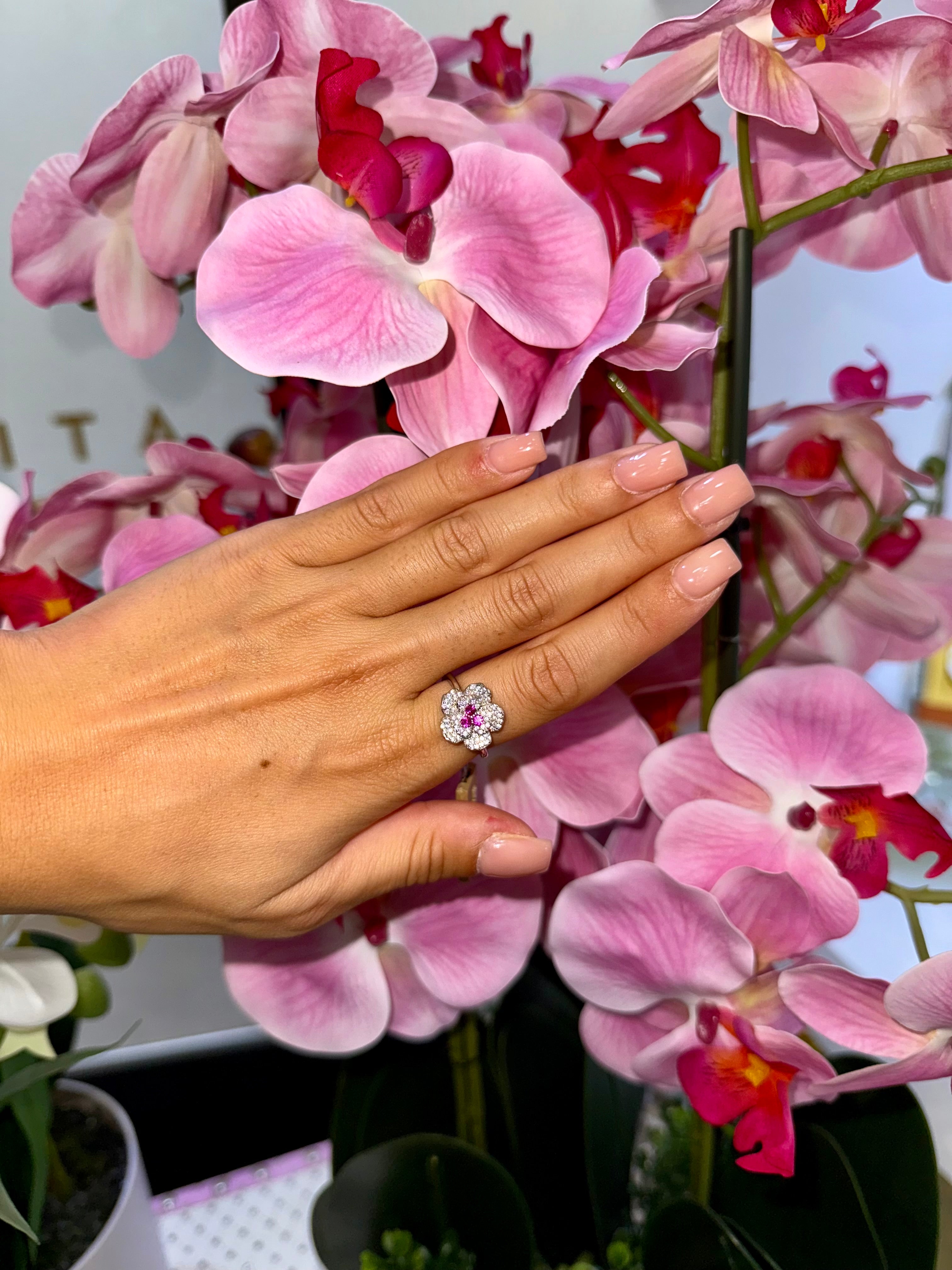 Anello Fiore in argento