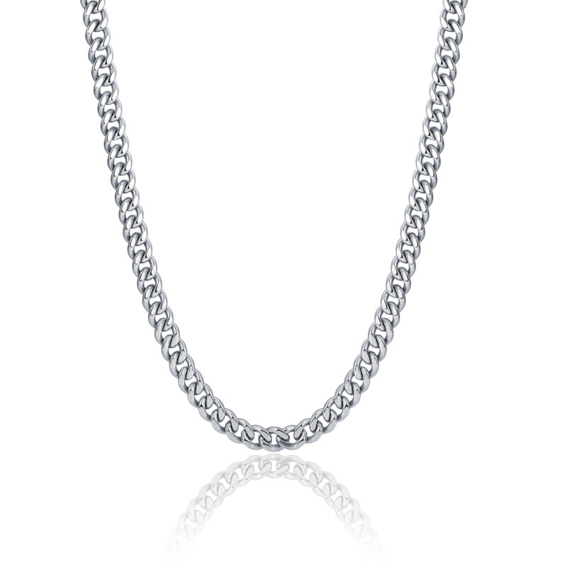 Collana grumetta piatta 8 mm 50 cm