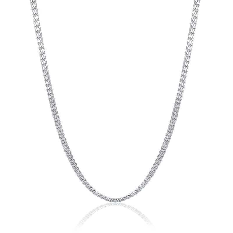 Collana catena mesh in acciaio 50+5 cm