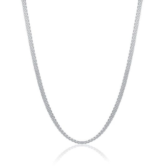 Collana catena mesh in acciaio 50+5 cm