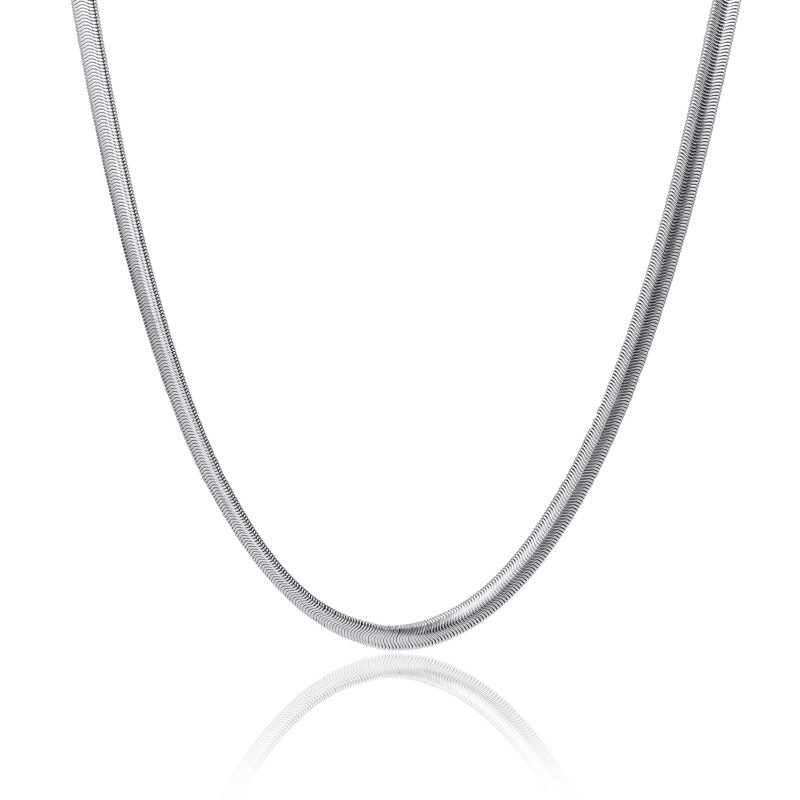 Collana catena snake in acciaio 50+5 cm