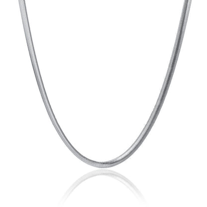 Collana catena snake in acciaio 50+5 cm