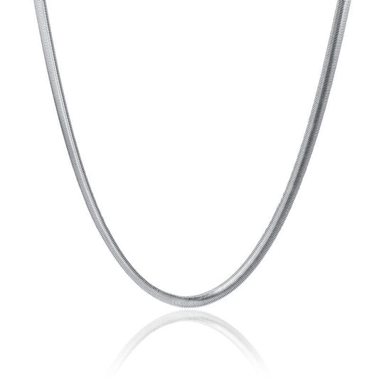 Collana catena snake in acciaio 50+5 cm