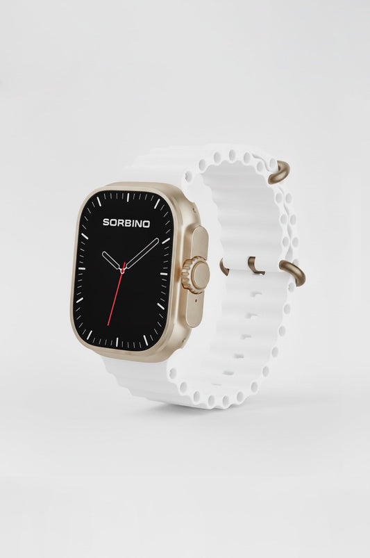 Sorbino Smartwatch & Pods 4.0 – smartwatch Gold con cinturino bianco