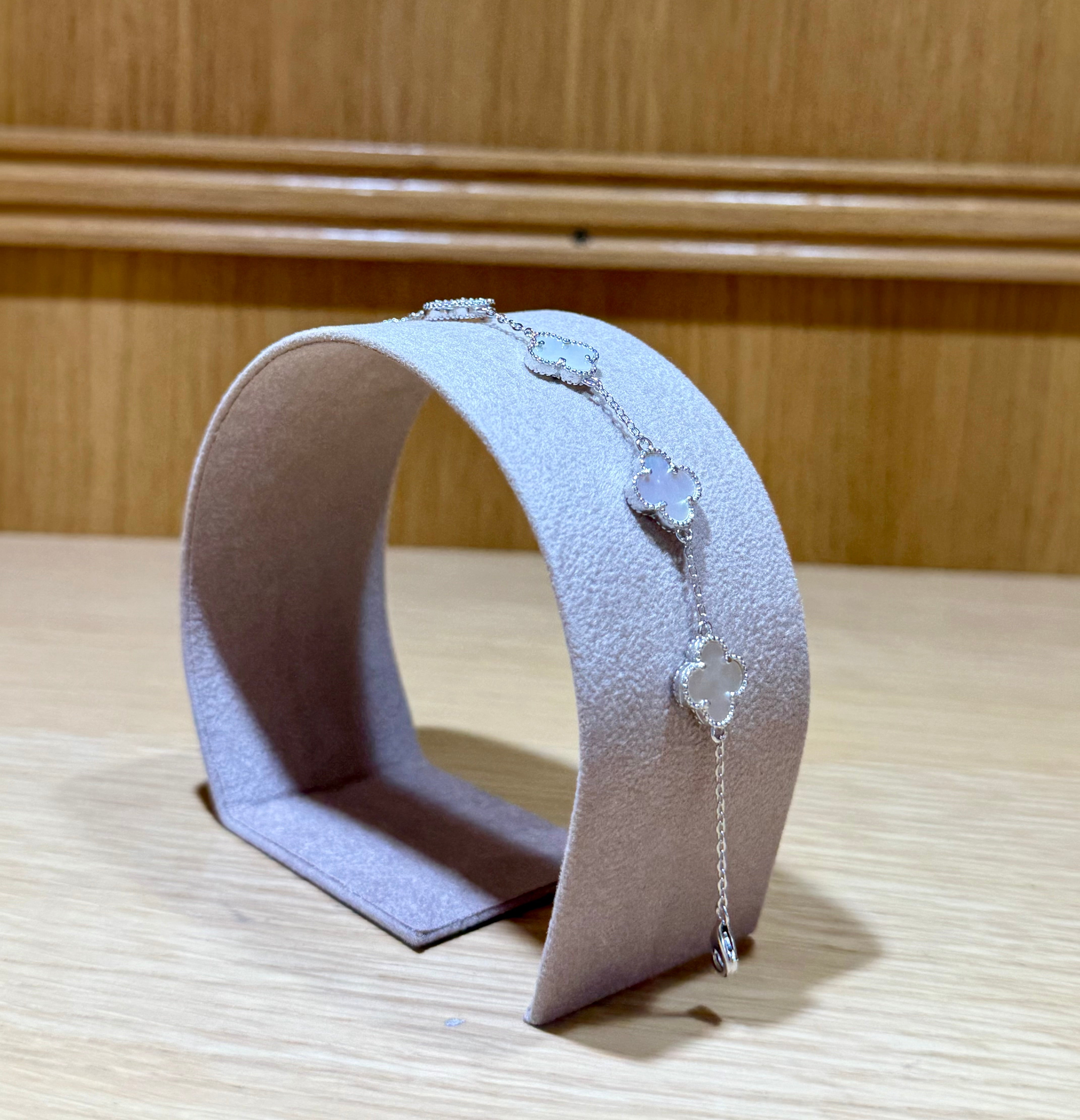 Bracciale Fiori bianchi in argento