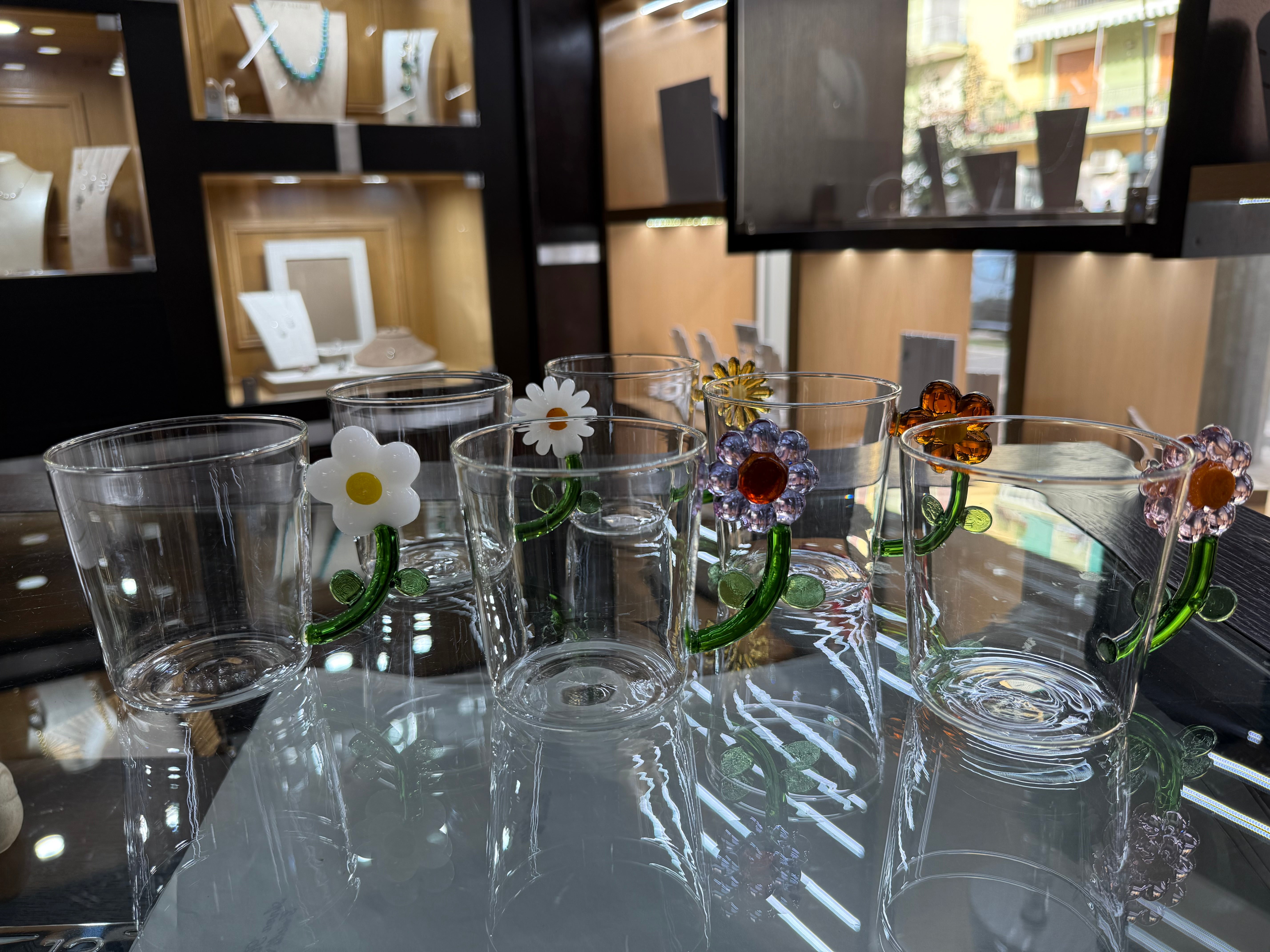 Set di bicchieri con Fiore (6)
