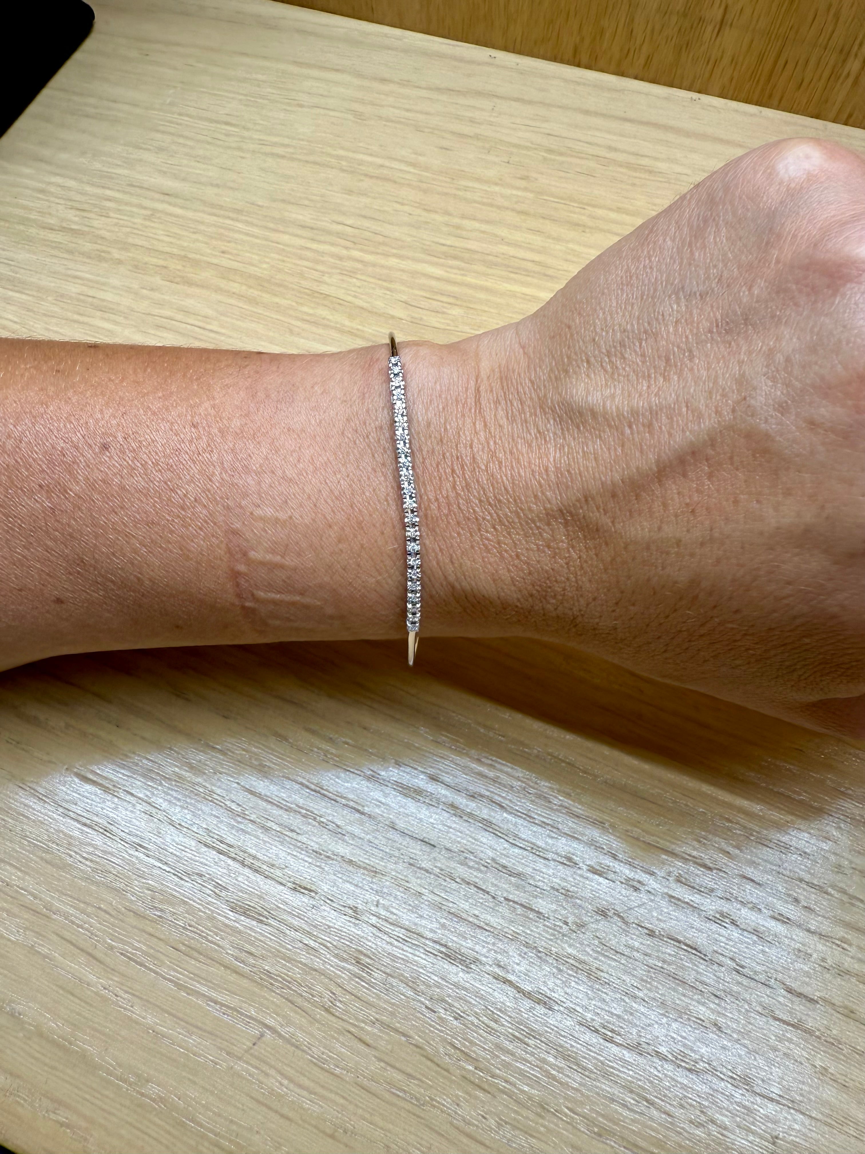 Semi-tennis rigido in Oro 18kt con Diamanti