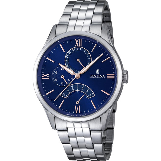 Retro – Orologio multifunzione blu