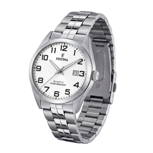 Classics – Orologio da uomo con quadrante bianco