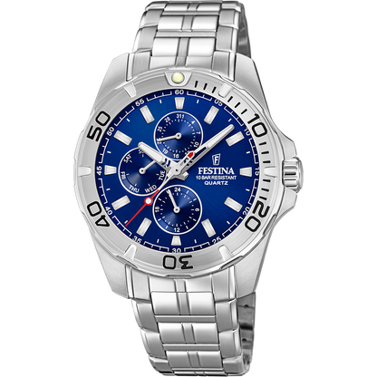 Orologio Festina F20445/2, blu, vista del quadrante e del bracciale