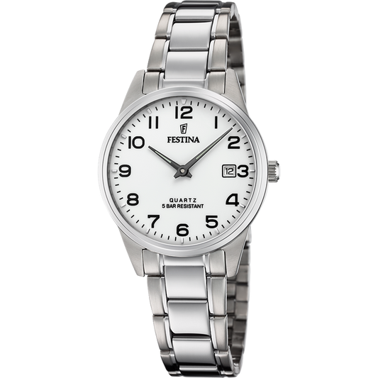 Classics – Orologio da donna con quadrante bianco