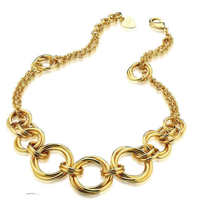 LAB – Collana ad anelli intrecciati dorati