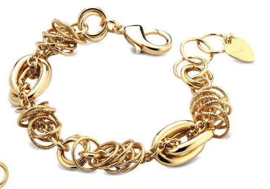 LAB – Bracciale dorato a maglie intrecciate