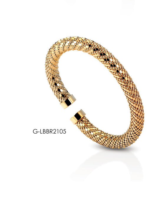 LAB – Bracciale rigido lavorato rosé