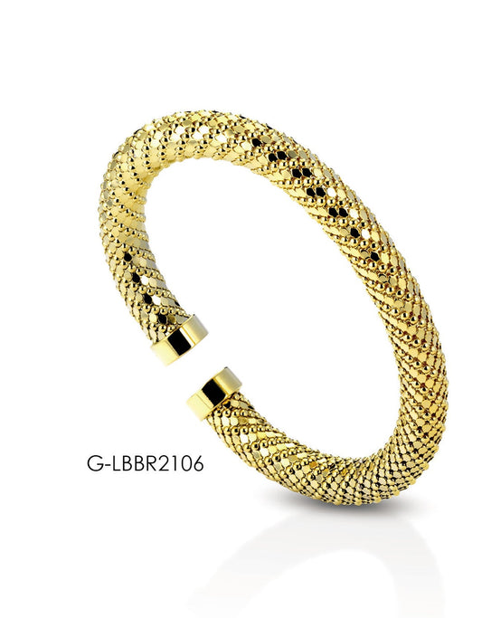 LAB – Bracciale rigido lavorato dorato