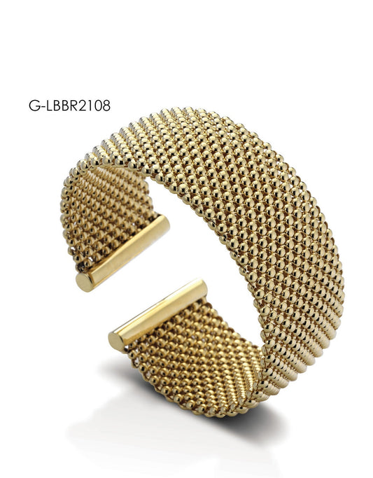 LAB – Bracciale rigido a maglie dorate