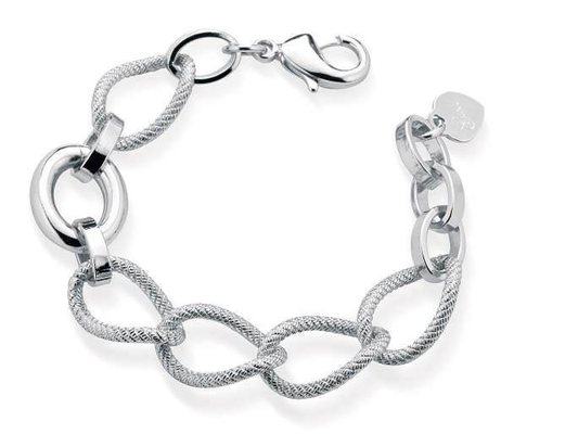 LAB – Bracciale a maglie ovali argentate