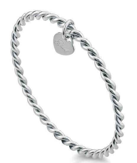LAB – Bracciale rigido intrecciato argentato