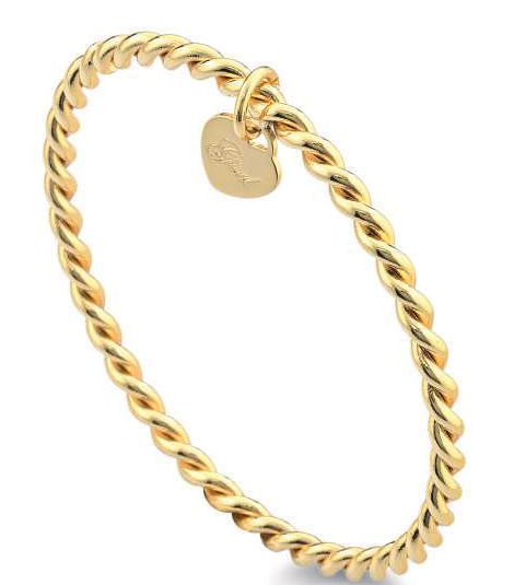 LAB – Bracciale rigido intrecciato dorato