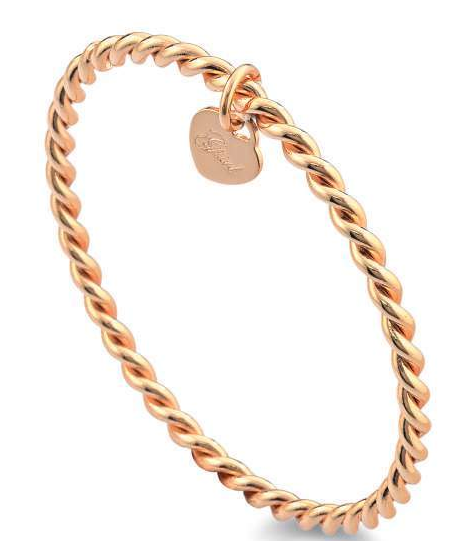 LAB – Bracciale rigido intrecciato rosé