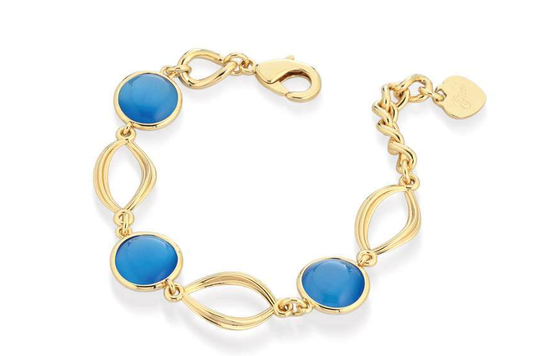 Gisel – Bracciale con elementi ovali blu