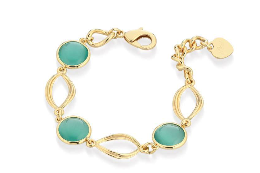 Gisel – Bracciale con elementi ovali turchese