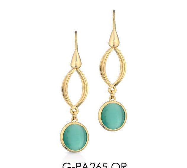 Gisel – Orecchini ovali con dettagli turchese