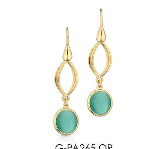 Gisel – Orecchini ovali con dettagli turchese
