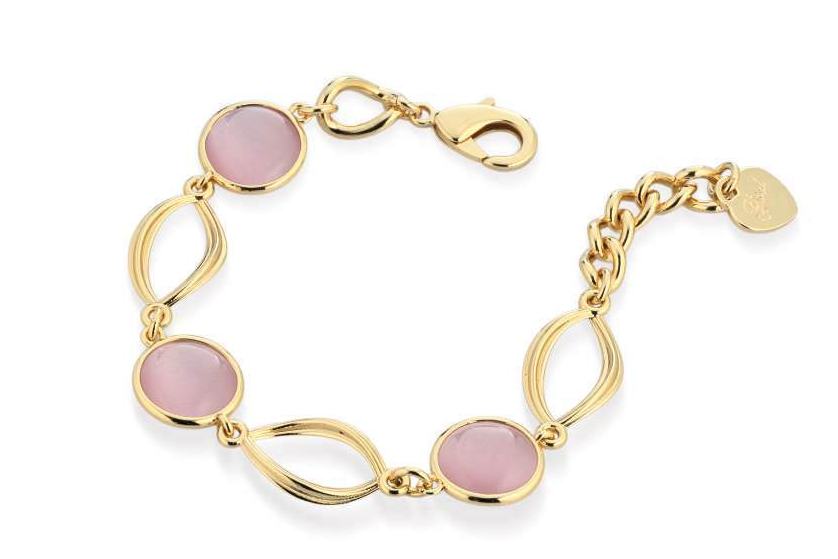 Gisel – Bracciale con elementi ovali rosa