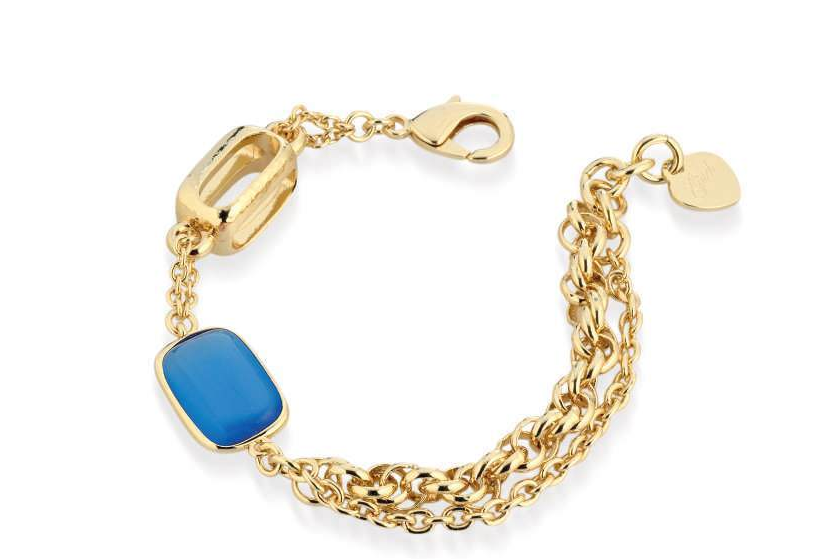 Gisel – Bracciale a catene con dettaglio blu