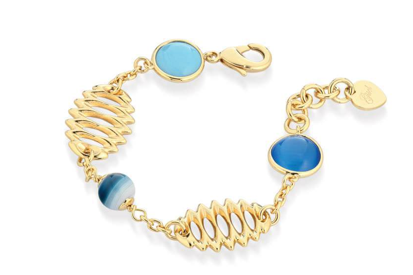 Gisel – Bracciale traforato con dettagli blu e azzurro