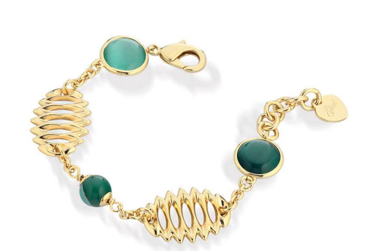 Gisel – Bracciale traforato con dettagli verde e turchese