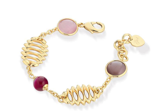 Gisel – Bracciale traforato con dettagli rosa e fucsia